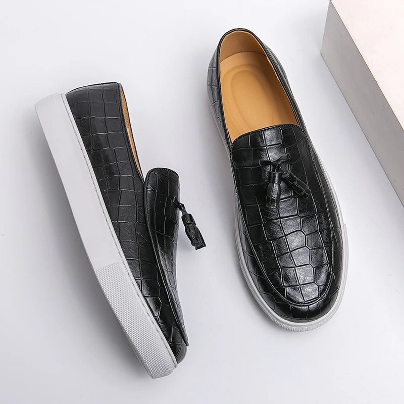 Mocassins cuir brun luxury pour hommes