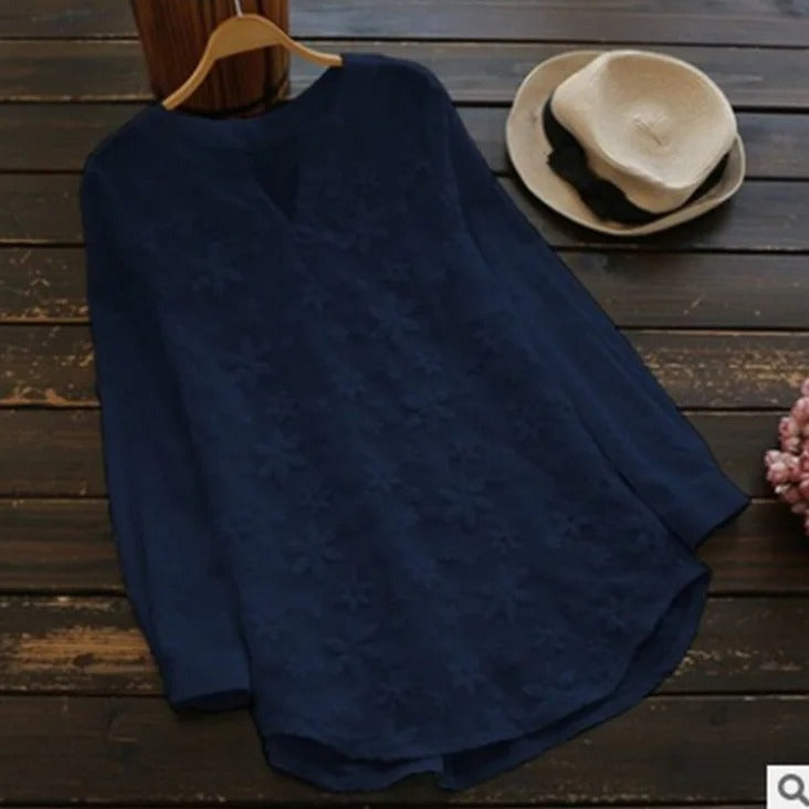Blouse Élégante Fleurs pour Femme Été