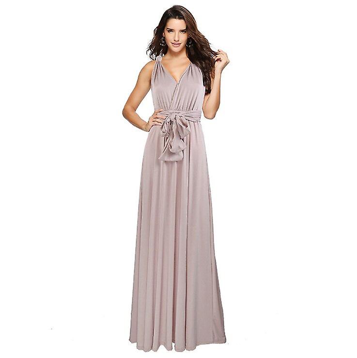Robe Longue Femme Col en V Élégante