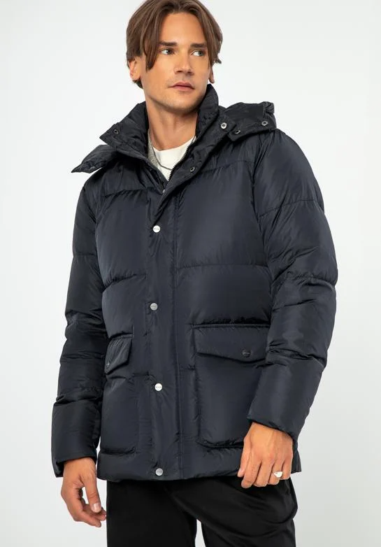 Veste d'hiver doublée en duvet avec capuche