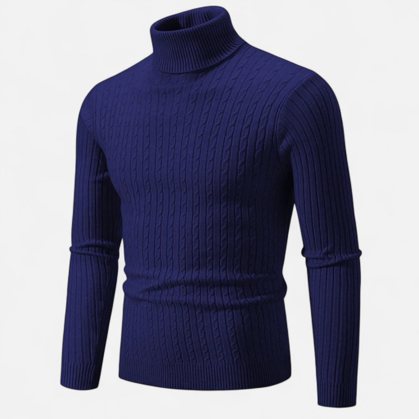 Pull Laine Doux Col Rond Brun Homme