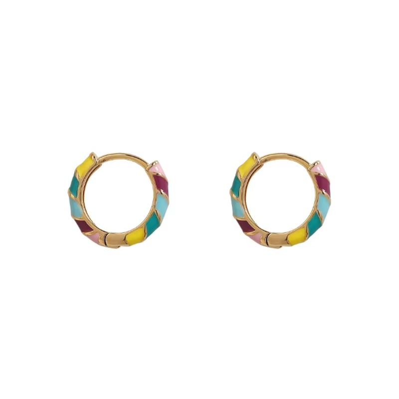 Boucles d'oreilles en émail Raffinées Goutte d'Eau - LuxeStyle
