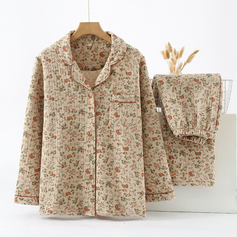 Pyjama Florale Confort pour Femme et Homme - LuxeStyle