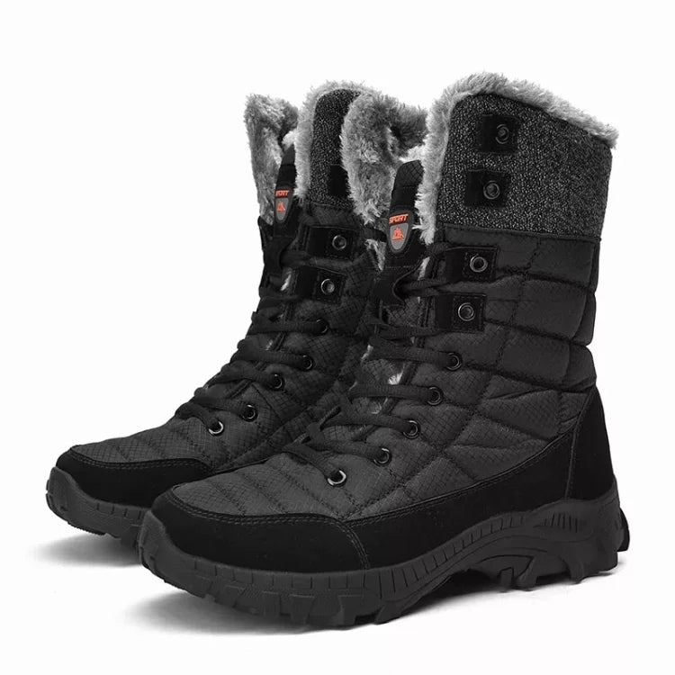 Bottes Hiver Cuir Noir Étanches Homme