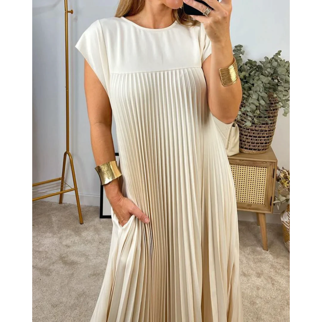 Robe Été Décontractée Beige Femme - LuxeStyle