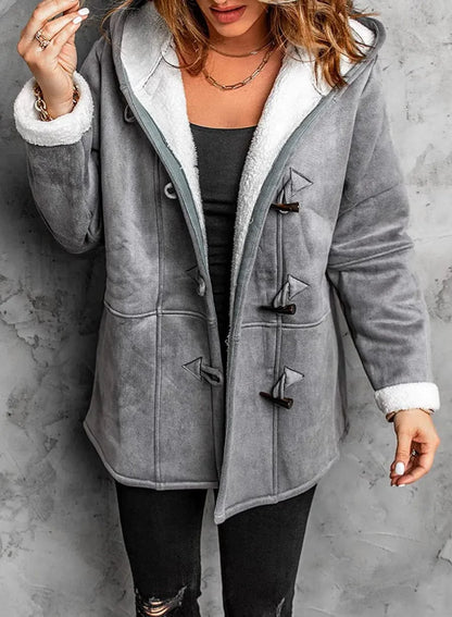 Veste Femme Élégante Hiver – Douillette, Capuche & Style Relaxe