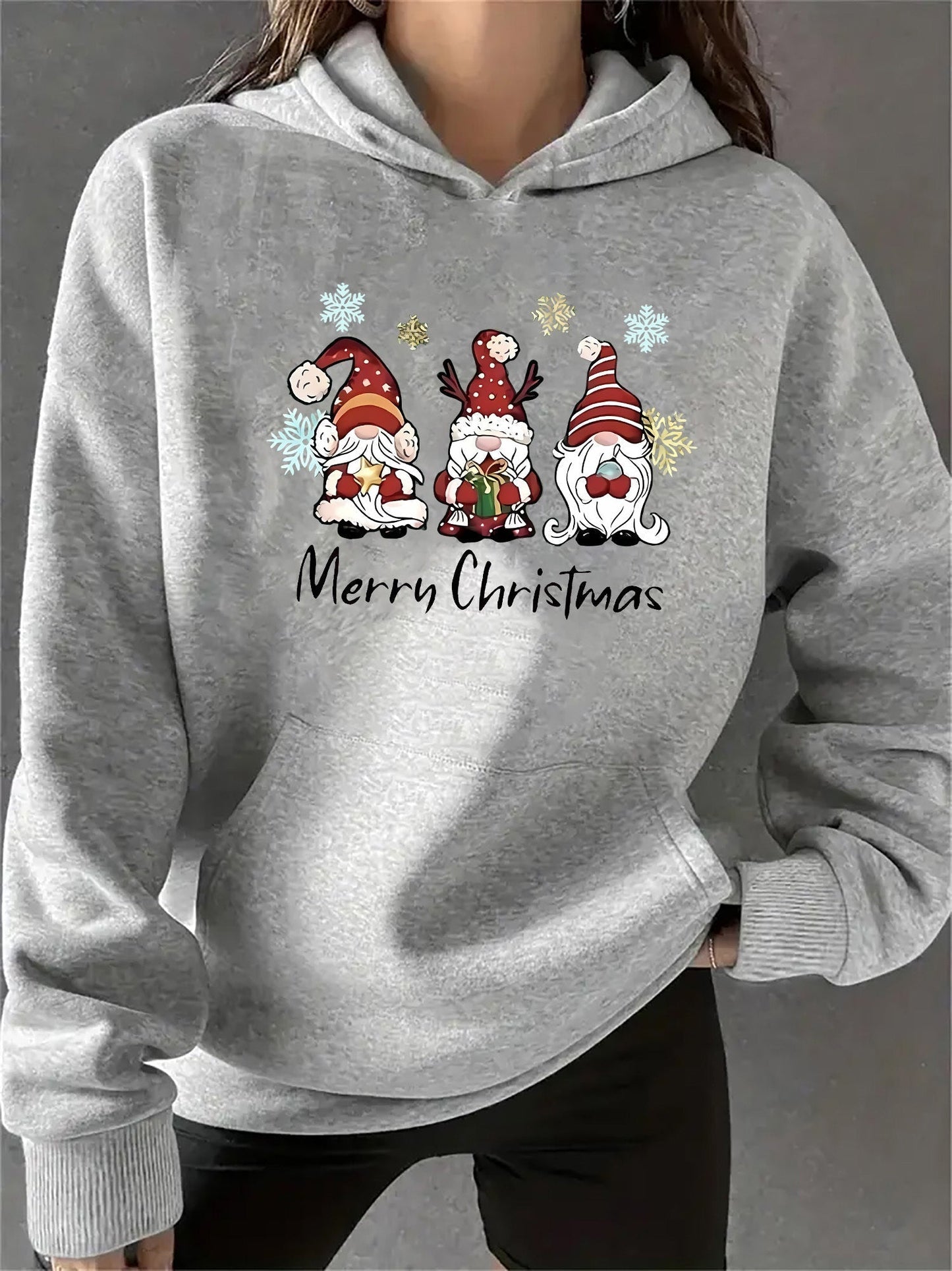 Pull de Femme Hiver Festif – Coton Confort avec Motif Joyeux de Neige - LuxeStyle