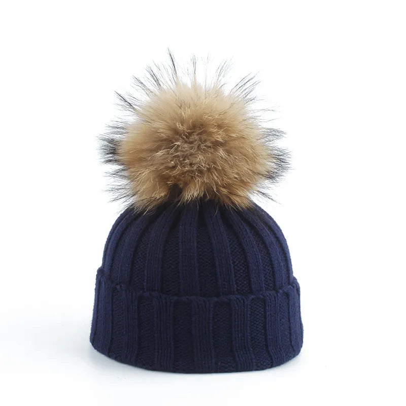 Casquette Tricotée Mouton Style Hiver
