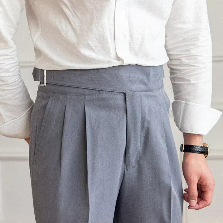 Pantalon Élégant Homme avec Ceinture Réglable