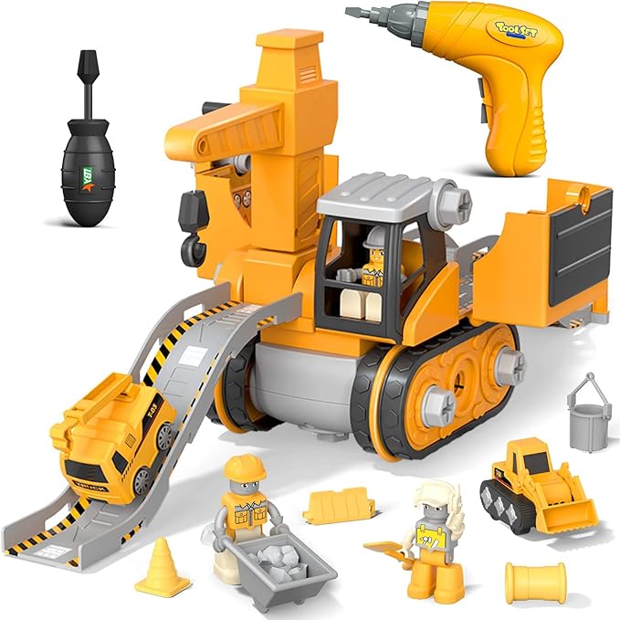 Camion de Chantier Jouet avec Accessoires et Personnages - LuxeStyle