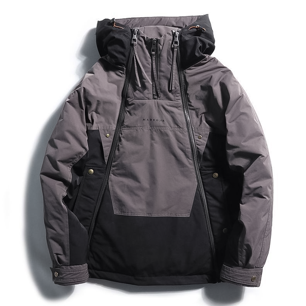 Veste Hiver Élégante avec Capuche Détachable pour Homme