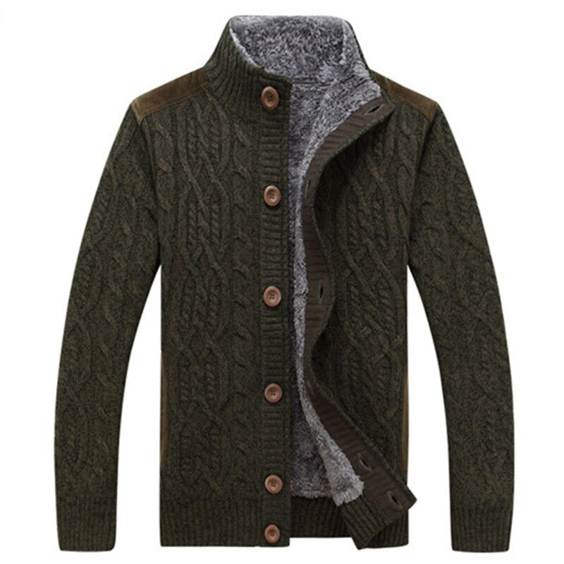 Cardigan Homme Tricoté Épais et Confortable