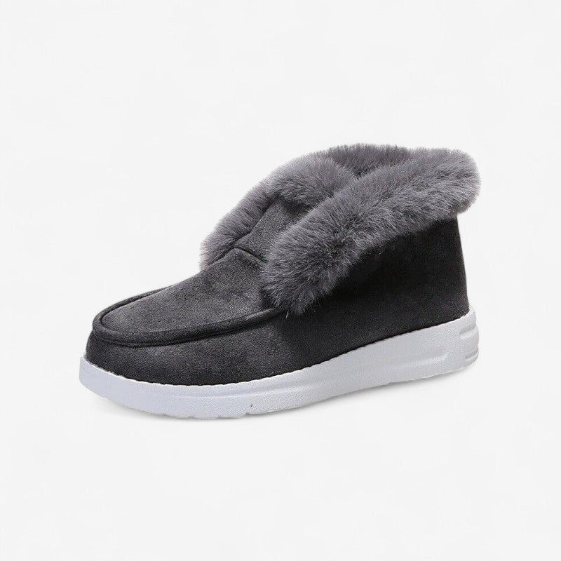 Bottines Femmes Bout Rond Doublure Fourrure Chaude
