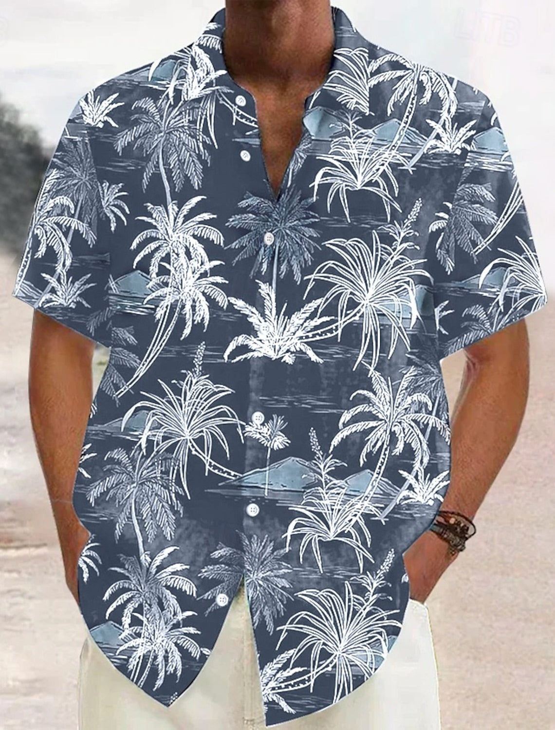 Chemise Homme Été Palmiers Colorés