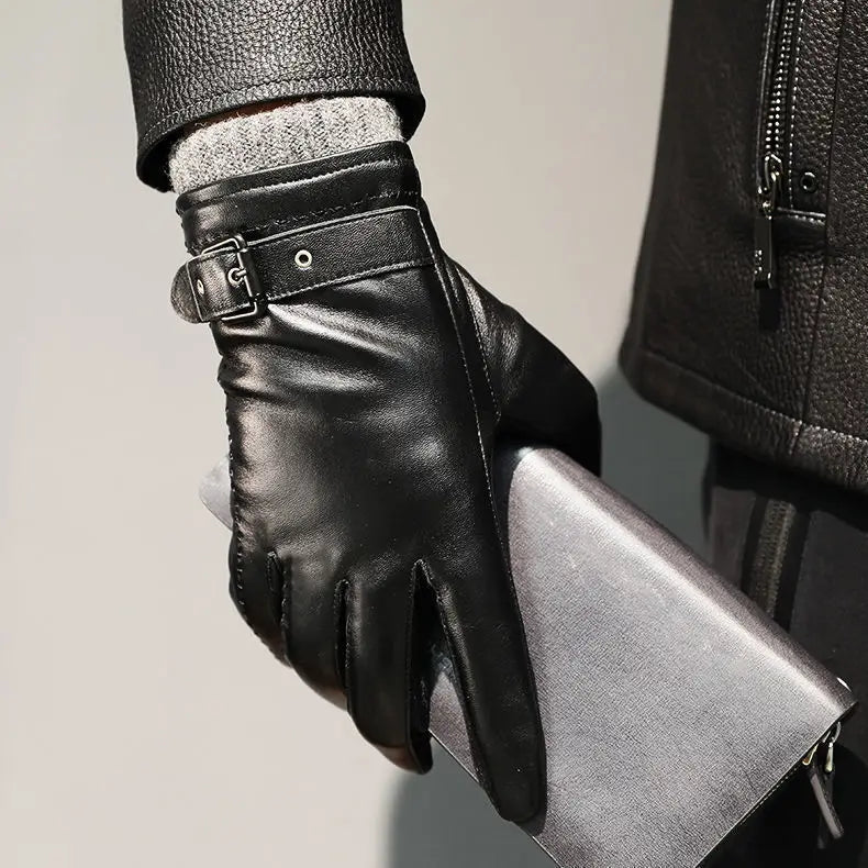 Gants Hiver Téléphone Intelligent avec Fermeture Réglable pour Homme