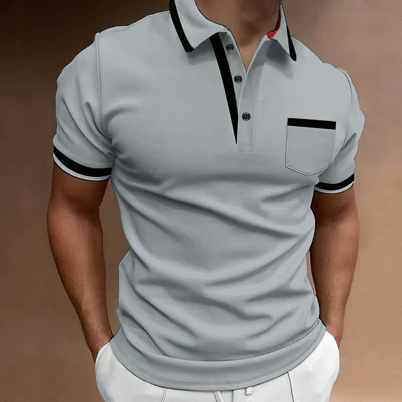 Polo Homme Classique avec Poche Avant pour Tous les Jours