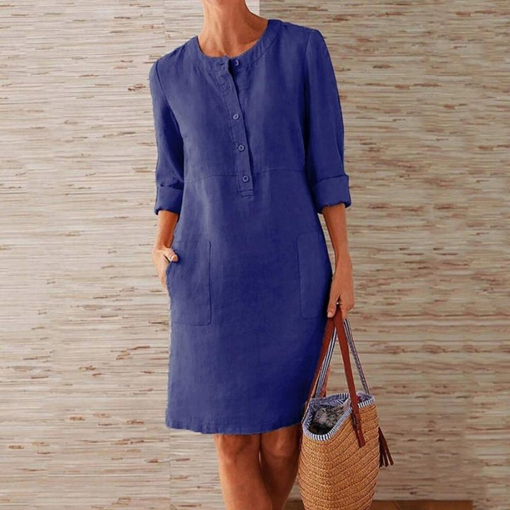 Robe Élégante à Manches Courtes pour Femmes