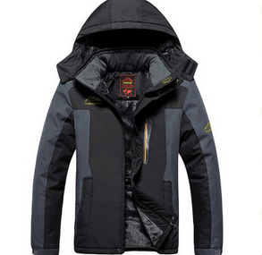 Blouson Hiver Étanche Rouge Homme