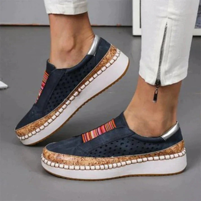Bottes décontractées cuir marine femme