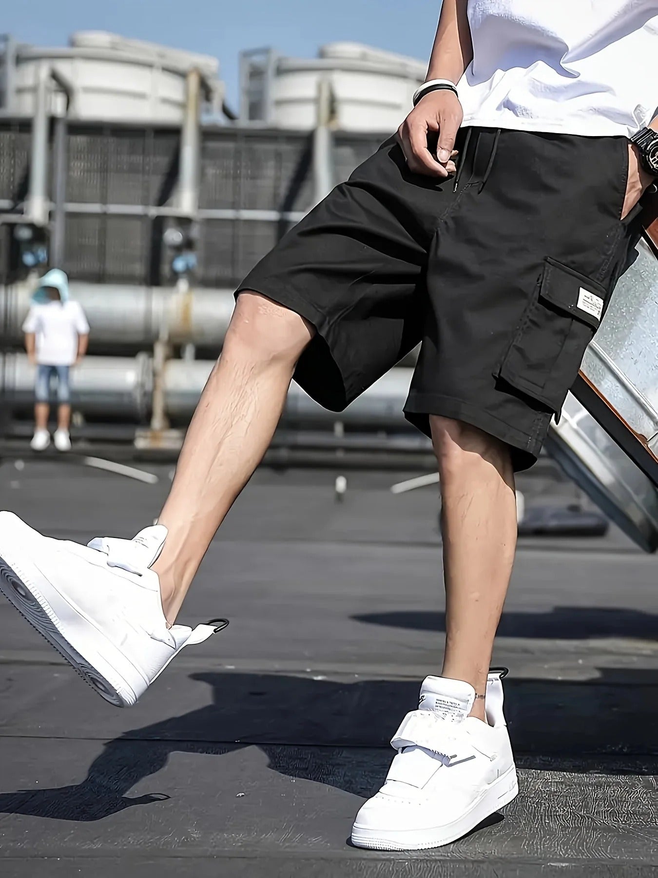 Short Décontracté avec Poches Pratiques pour Été