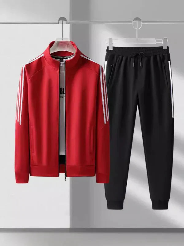 Tenue Sport Chic pour Homme : Veste Col Montant et Pantalon Élégant