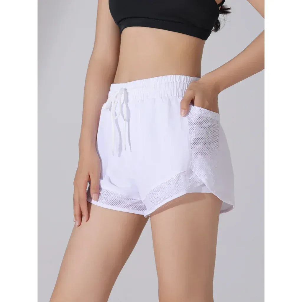 Short de Sport Féminin Élastiqué pour Yoga