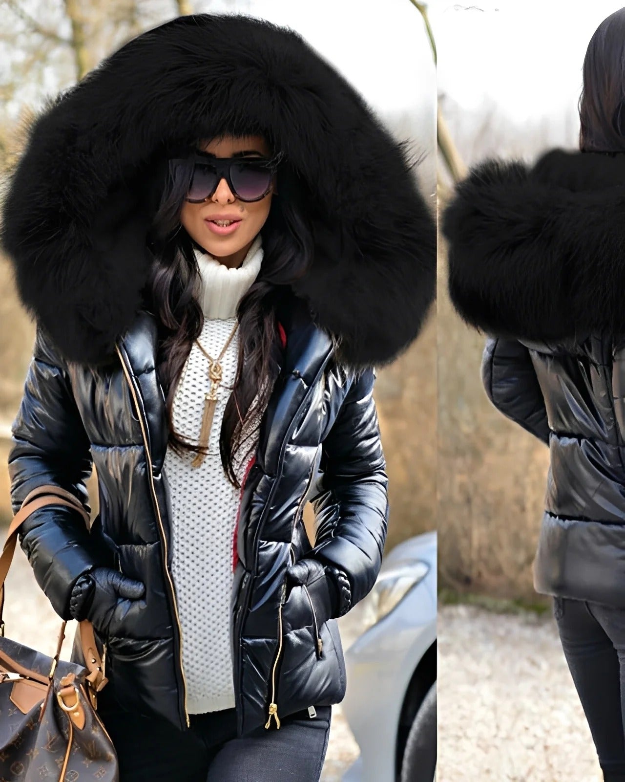 Parka Femme Élégante Hiver avec Capuchon