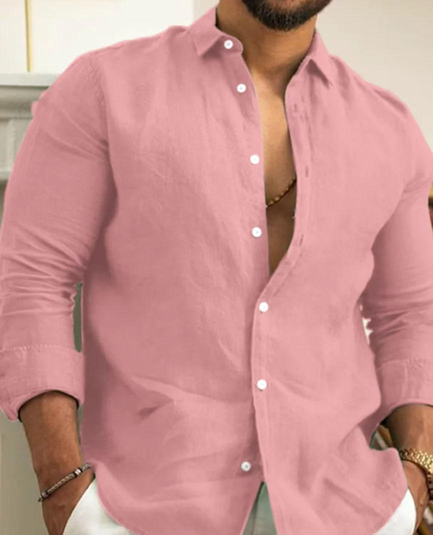 Chemise Homme Classique Manches Longues Relaxe
