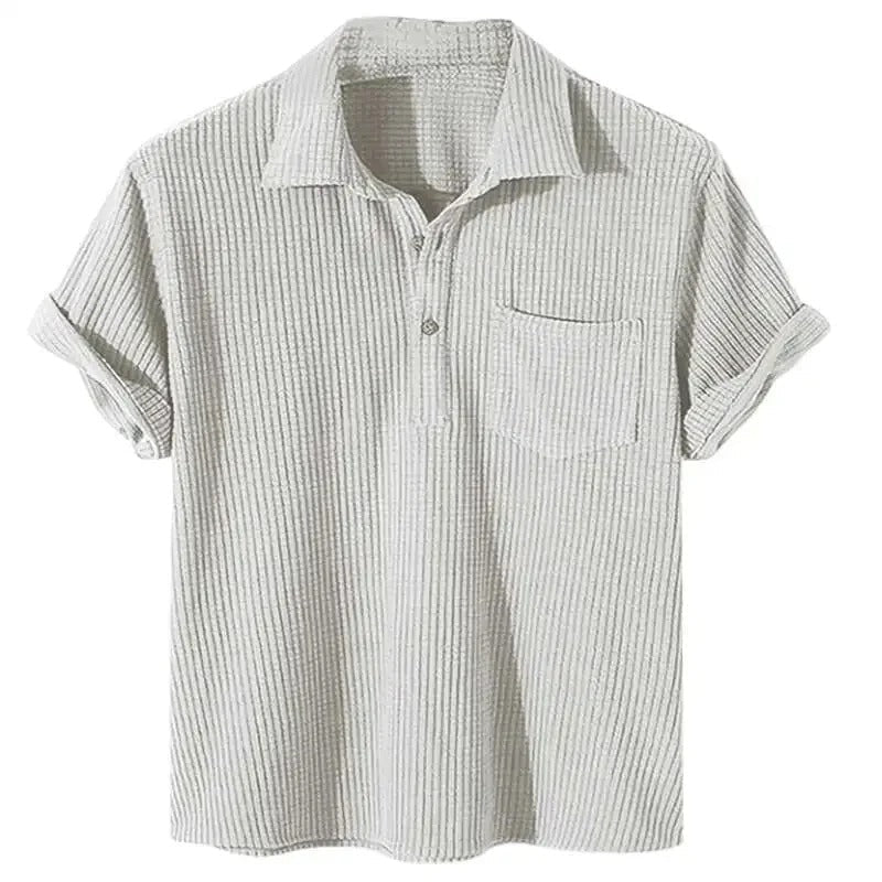Polo Rayé Décontracté Homme Grande Taille Été