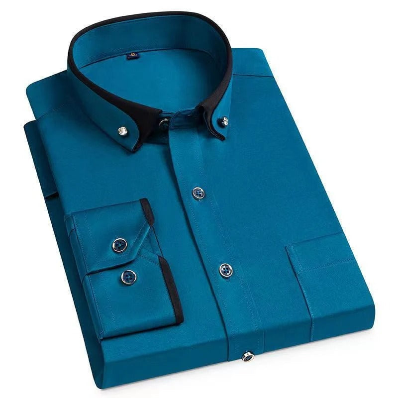 Chemise Homme Classique à Manches Longues pour Bureau