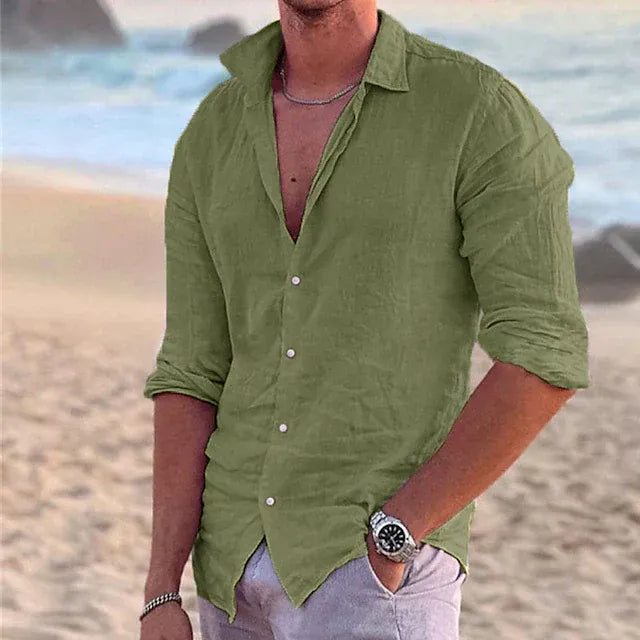 Chemise Homme Manches Longues Confortable pour Été
