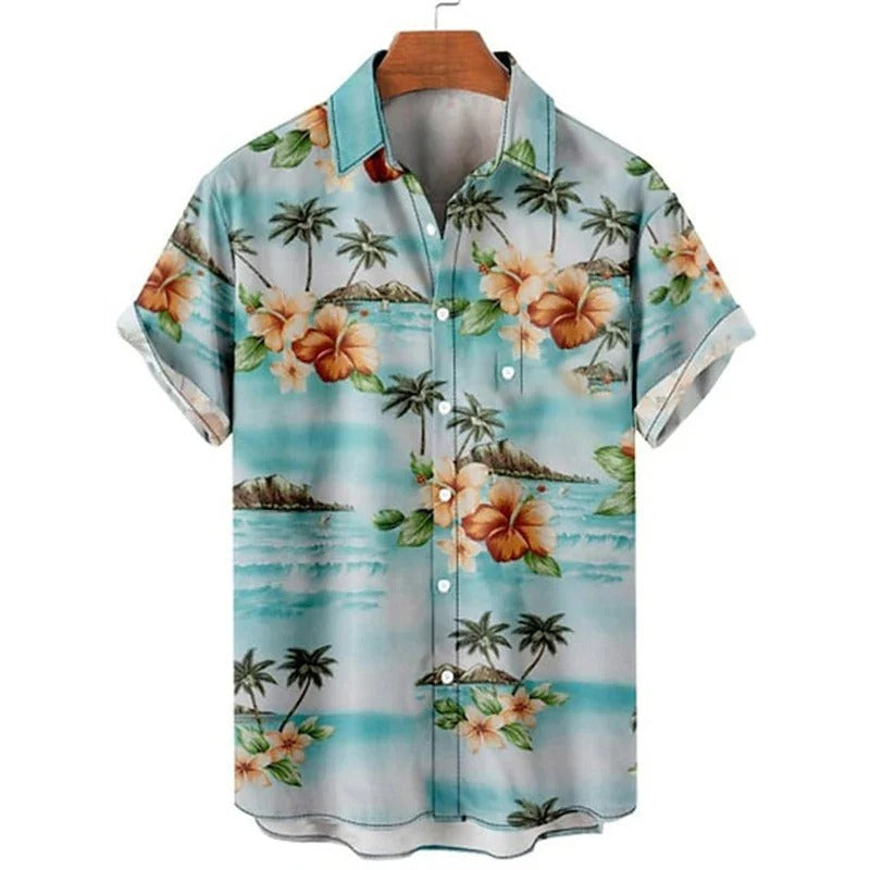 Chemise Décontractée Exotique Homme Taille Grande pour Été