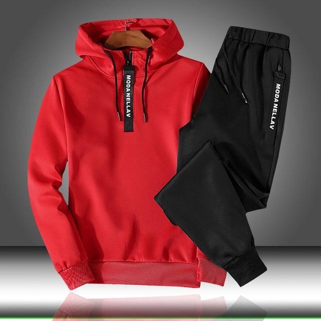 Combinaison Sport Homme avec Sweat À Capuche et Pantalon Étroit | Parfait pour Demi-Saison