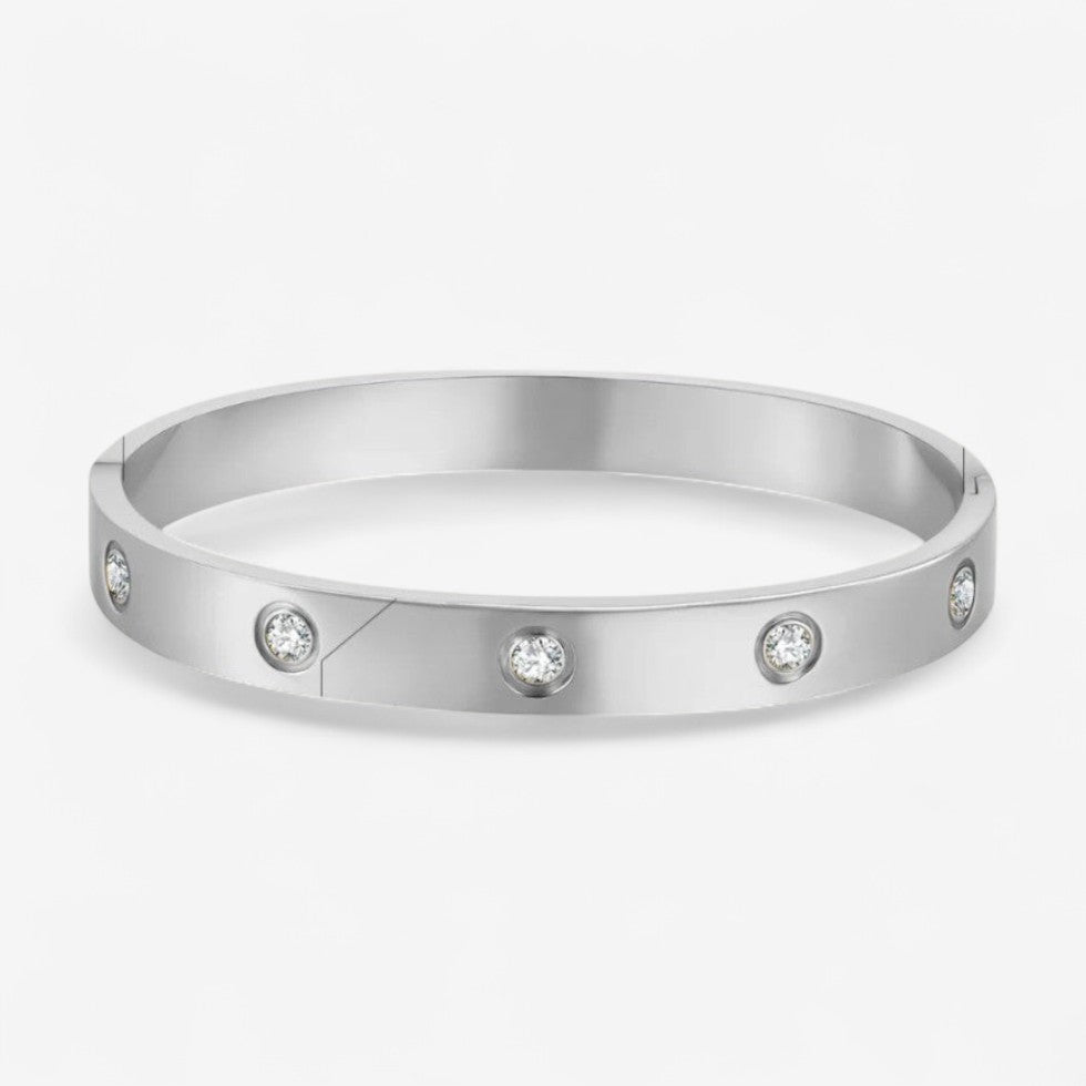 Sophia – Bracelet Tressé avec Pierres Brillantes