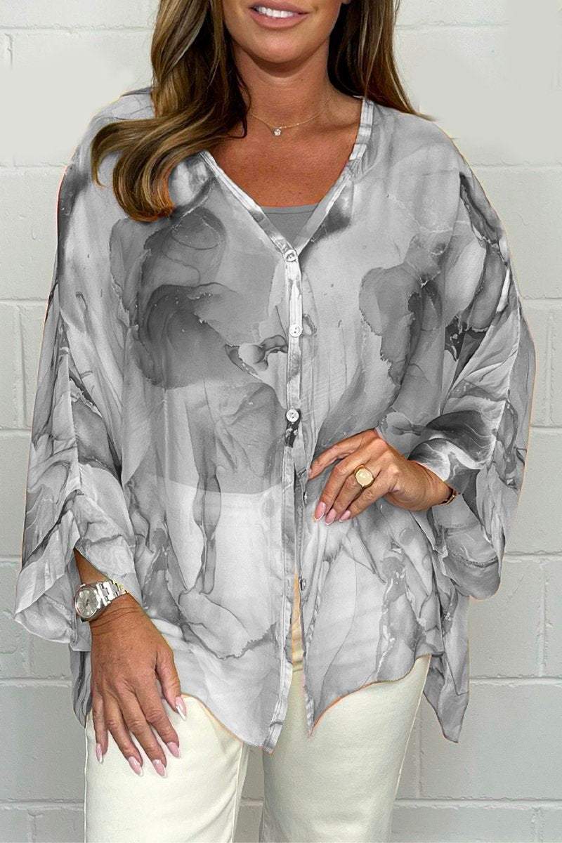 Chemise Féminine Col V Manches Larges
