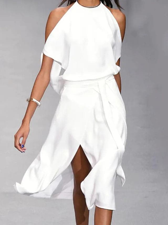 Robe Chic Manches Padded pour Femme