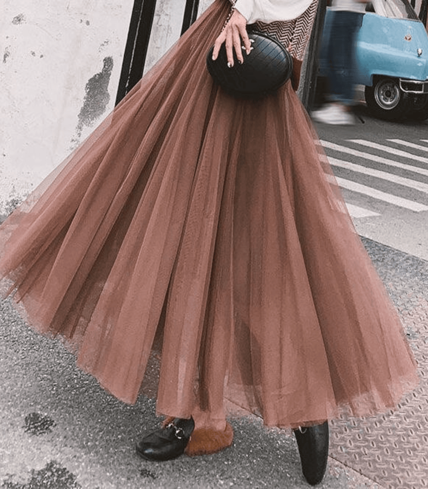 Jupe Femme Chic Mi-Longue Fluide
