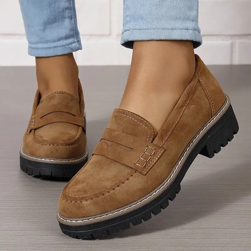 Mocassins Femmes Cuir Doux Élégants et Confort