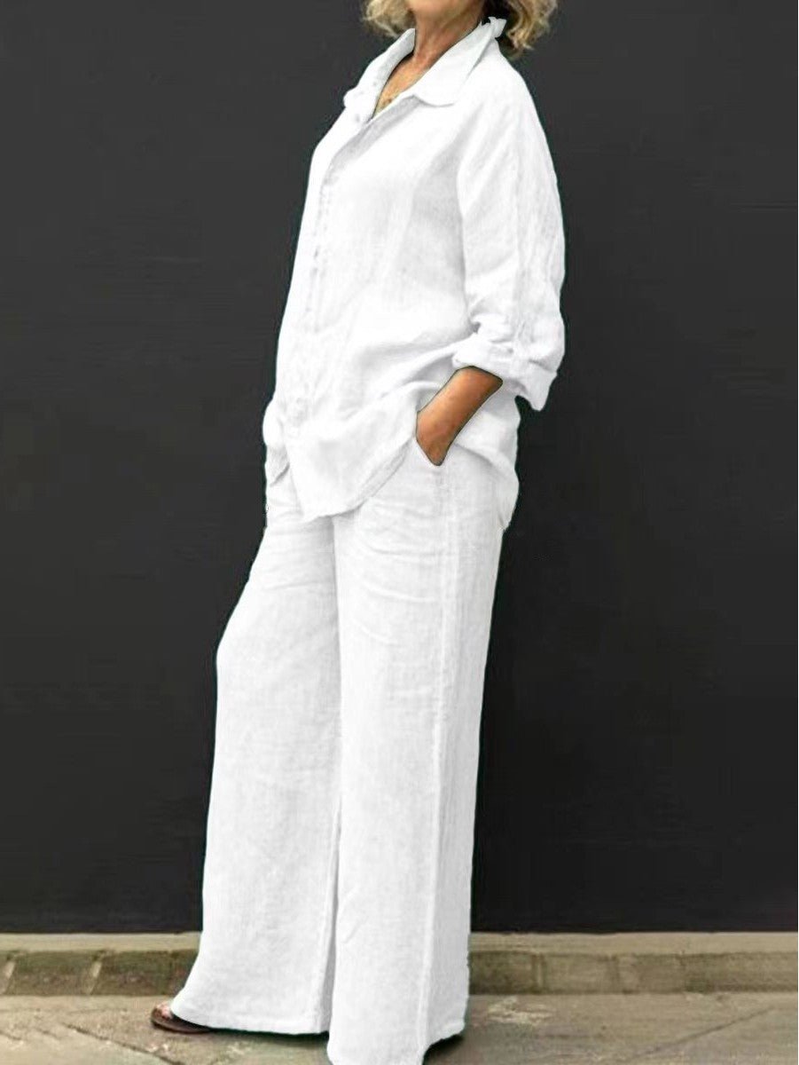 Tenue Femme Été Fresh Chemisier et Pantalon Large