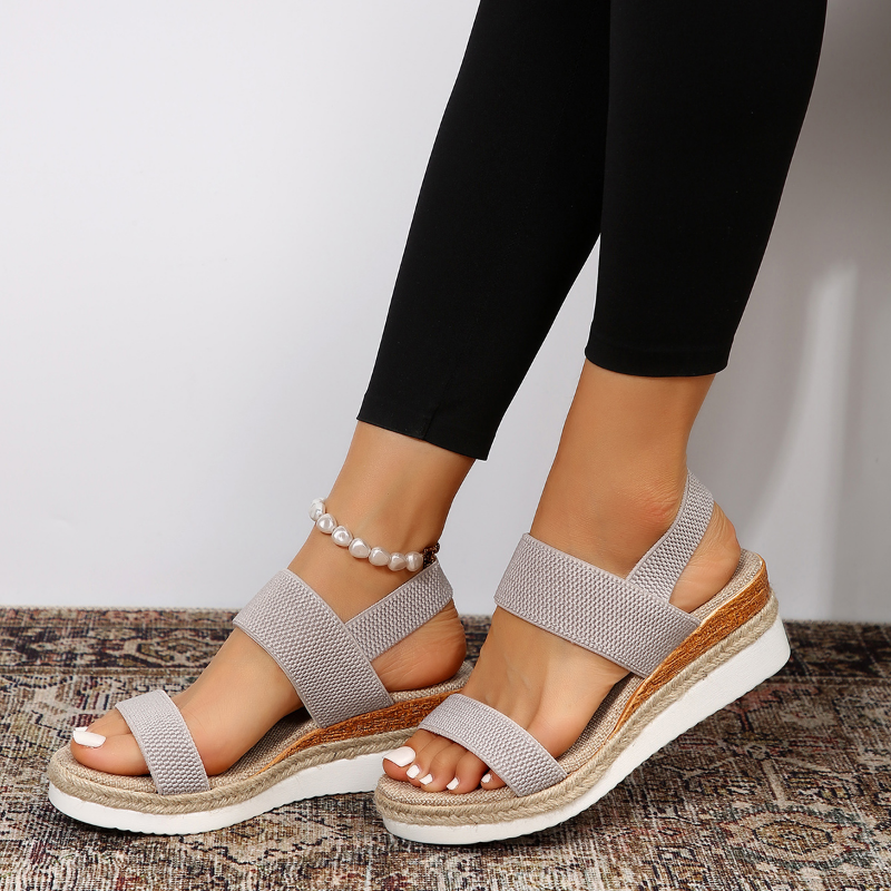 Sandales Plates Femmes Confort - Tongs Élastiques Été