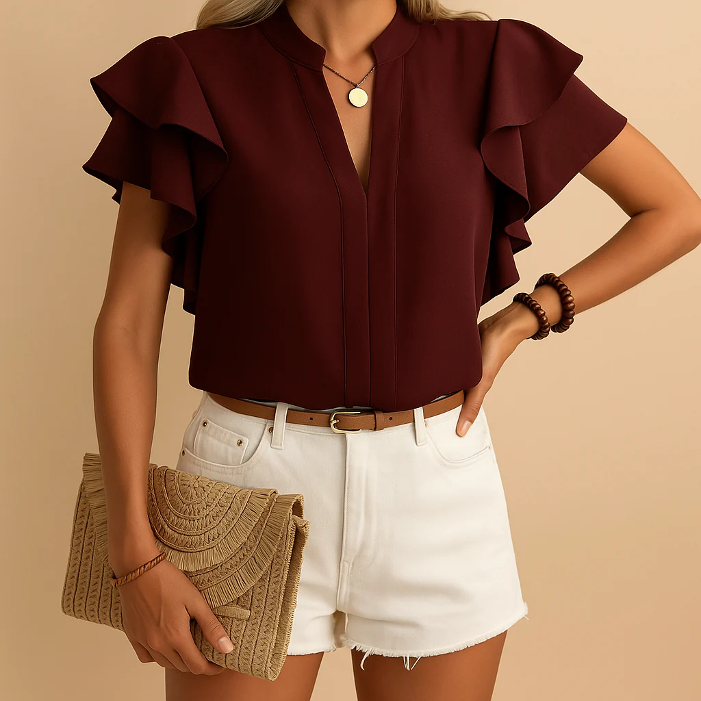 Blouse Élégante Sans Manches Pour Femme