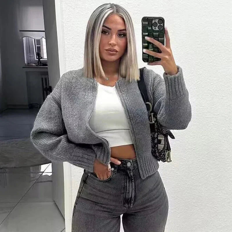 Cardigan Femme Tricoté Élégant Grande Taille - luxestyle