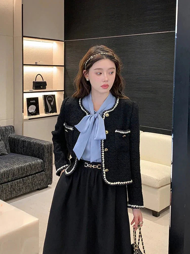 Veste Courte Chic Rétro Pour Femme - luxestyle
