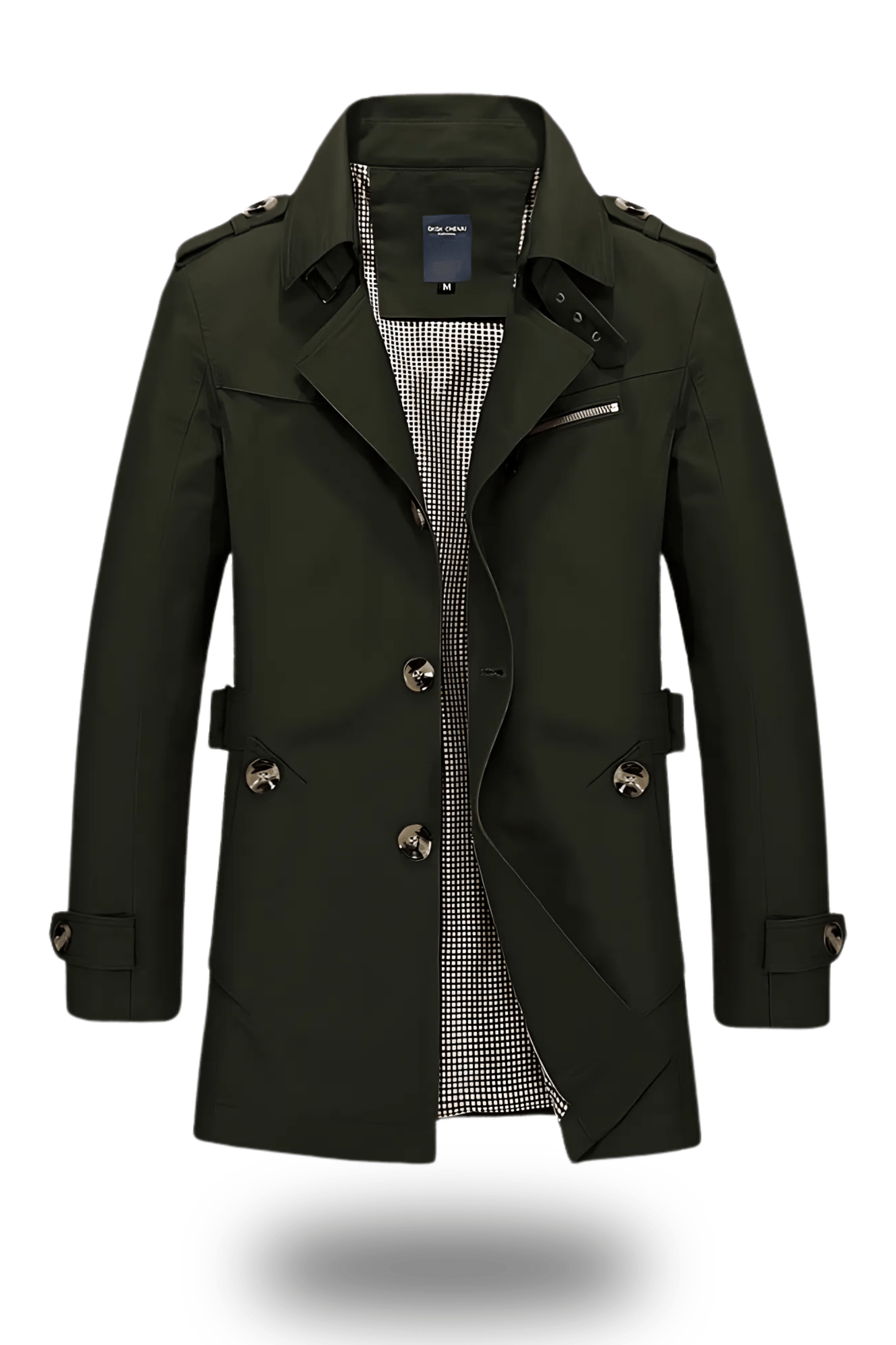Manteau Trench Classique Brun pour Homme