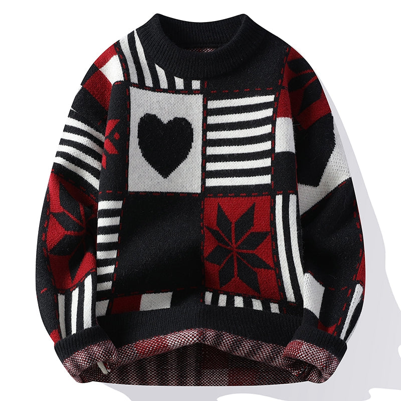 Pull Col Rond Coloré Hiver pour Femme et Homme