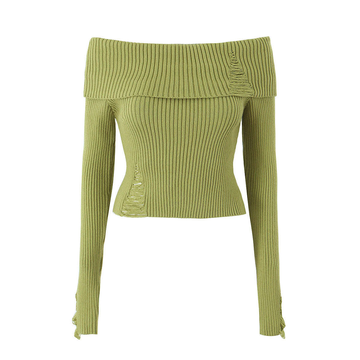 Top femme tricoté fin épaules nues
