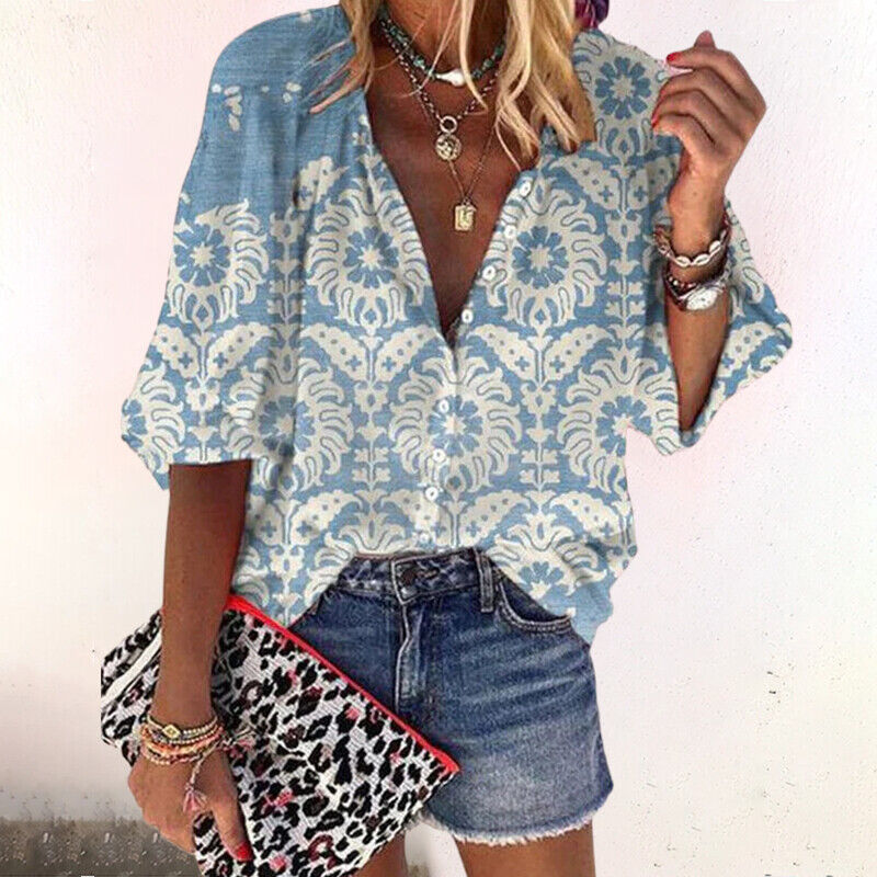 Blouse Été Legère à Manches Courtes pour Femme