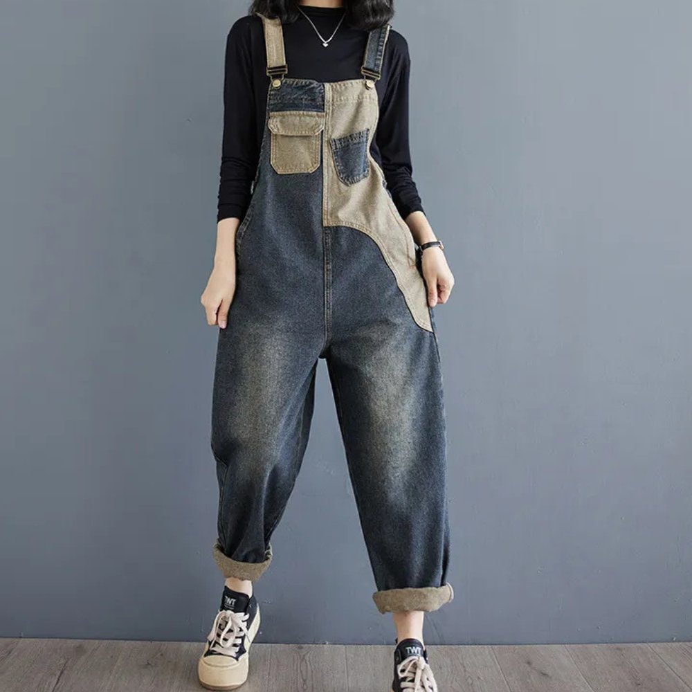 Salopette Jeans Dégradé pour Femme - LuxeStyle