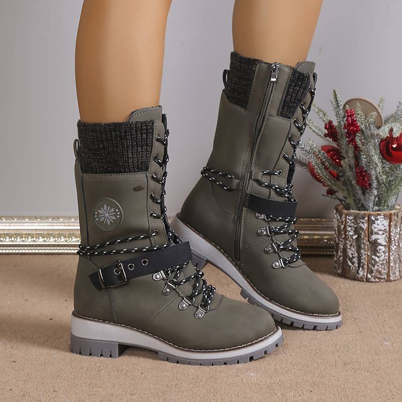 Bottes Genou Haut Comfort avec Semelles Douces