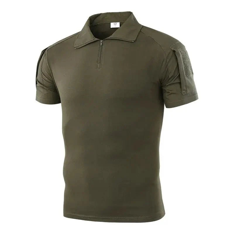 T-shirt léger zippé col montant sport